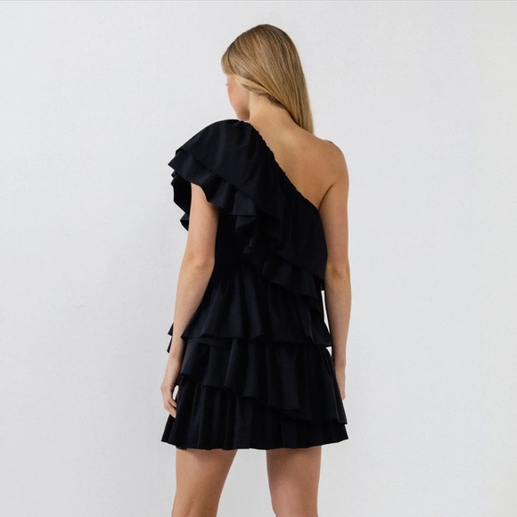 Endless Rose One-Shoulder Ruffled Mini Dress - Picture 3 of 4